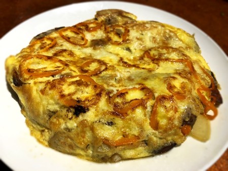 Potato Pepper Omelette on plate