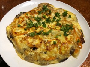 Potato Pepper Omelette on plate