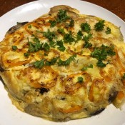 Potato Pepper Omelette on plate