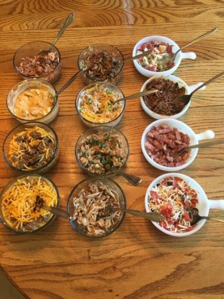 wide variety of pocket fillings in bowls