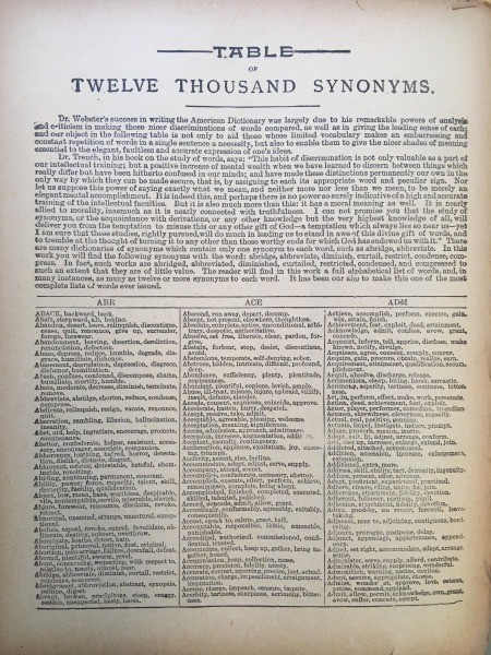 Value of an 1847 Webster's Dictionary
