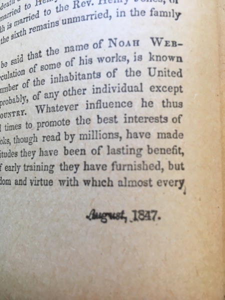 Value of an 1847 Webster's Dictionary