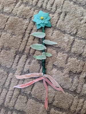 Felt Flower Wand - finished flower wand