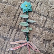 Felt Flower Wand - finished flower wand