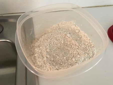 Pancake mix in container