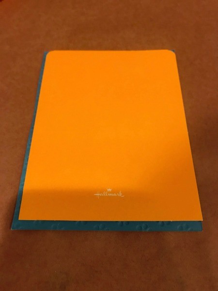 #1 Dad Father's Day Card - view of excess paper from back of the card