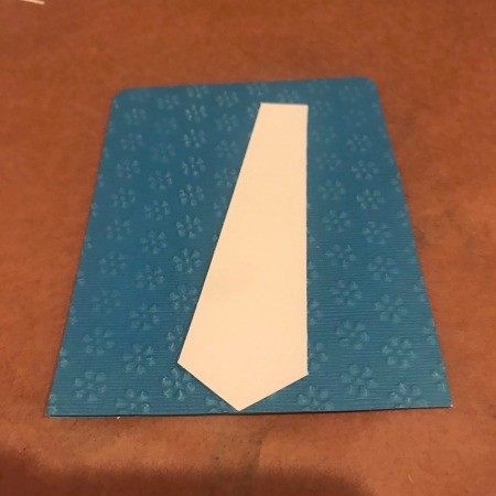 #1 Dad Father's Day Card - chip trimmed to more resemble a necktie