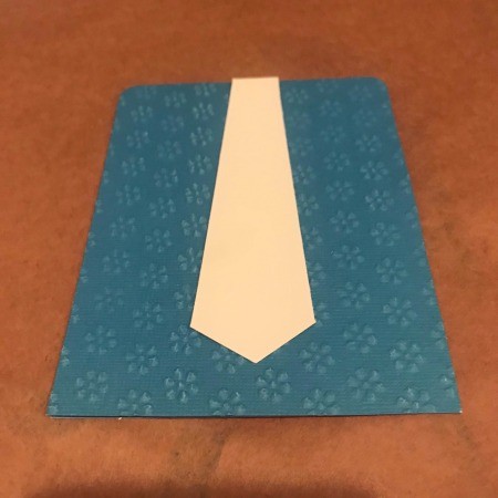 #1 Dad Father's Day Card - tie glued in place