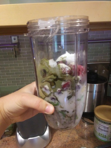 ingredients in blender