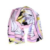 Silk scarf on white background.