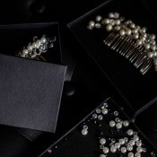 A collection of jeweled hair clips.