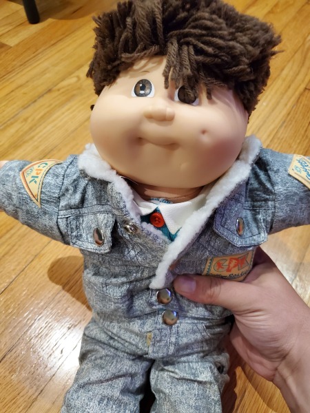 Value of Cabbage Patch Kid Dolls - boy doll in denim