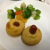 Corn Dog Muffins on plate