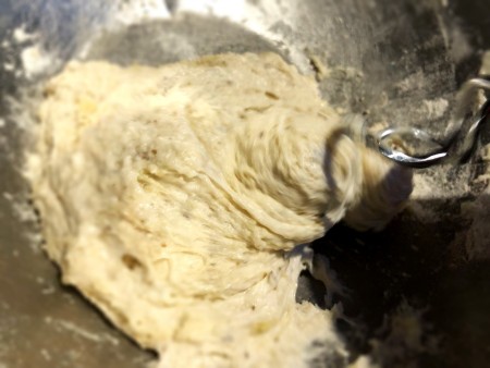 mixing Pizza Dough with hook