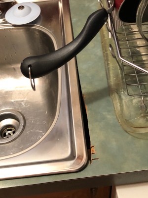 Repairing a Hole in the Laminate Countertop - hole cut too large for the sink