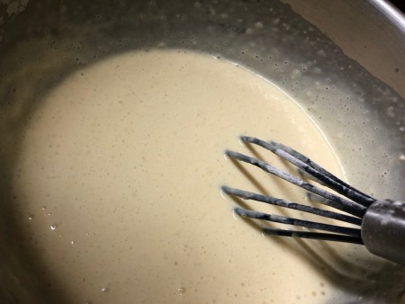 mixing batter
