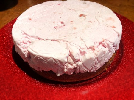 A layer of ice cream.