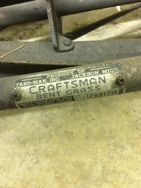 Value of a Craftsman Yard Man Reel Mower