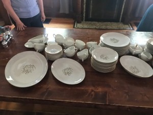 Value of Roberts China with Fairmont Pattern - set laid out on a table