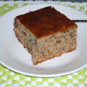 A slice of gluten free banana bread.