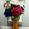 Crocheted Americana Roses - finished arrangement