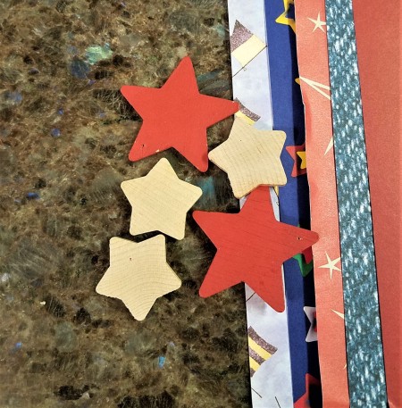 Faux Firecrackers - stars for decorating the firecrackers