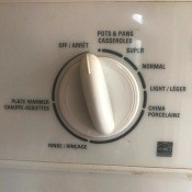 When Is detergent Cup Supposed to Open? - closeup of control knob
