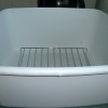 Extra Dish Drainer - white dishpan with a wire rack inside