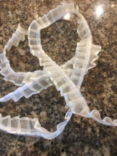 Decorated Singer Button Box and Spool Holder - lace