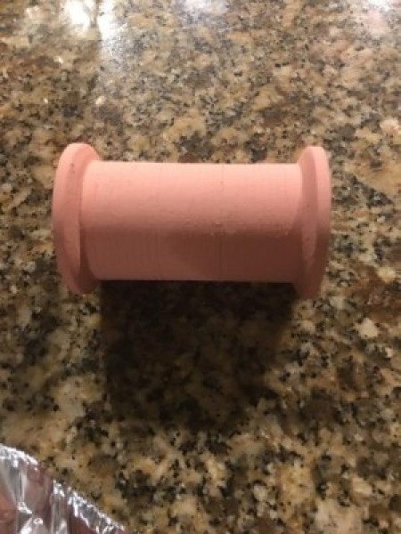 Decorated Singer Button Box and Spool Holder - larger spool