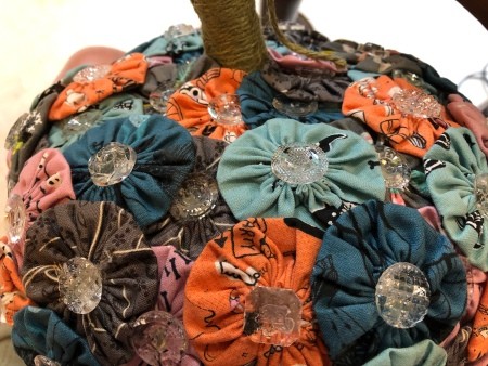 Yo Yo Covered Papier-mâché Pumpkins