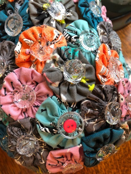 Yo Yo Covered Papier-mâché Pumpkins