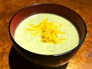 A bowl of Cauliflower Broccoli Cheese Soup