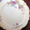 Homer Laughlin Pattern  Identification? - white plate with fancy edge and one large and two smaller floral designs