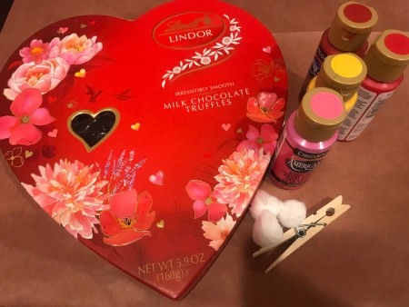 Upcycled Valentine's Candy Box Birthday Gift - supplies