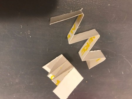 Upcycled Valentine's Candy Box Birthday Gift - zig zag fold the strips