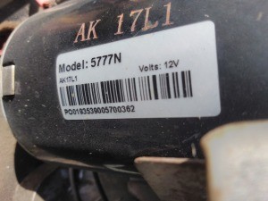 Craftsman 42 Inch Riding Mower Keeps Hitting Starter - model number sticker
