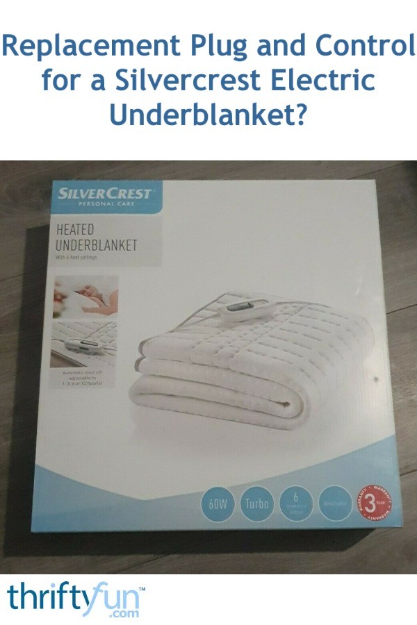 Replacement Plug and Control for a Silvercrest Electric Underblanket