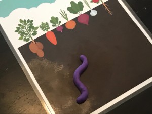 Worm Play Mat - play mat with purple Play-Doh worm