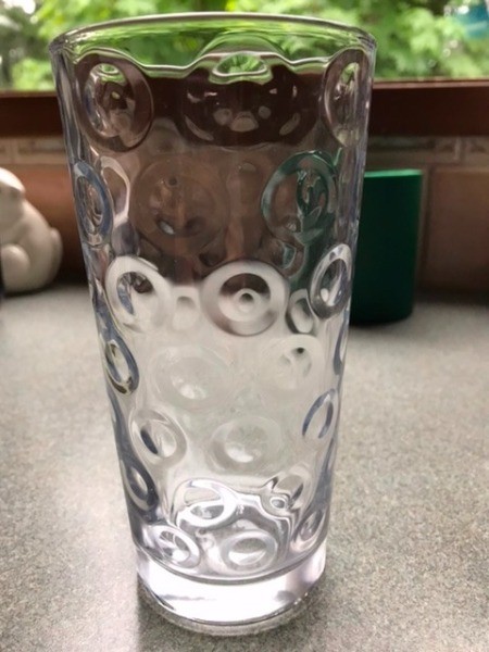 Value of Drinking Glasses - clear glasses with concentric circle pattern