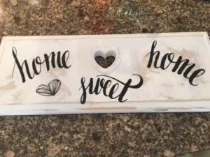 Recycled Dresser Drawer Decorative Sign - finished sign with decals