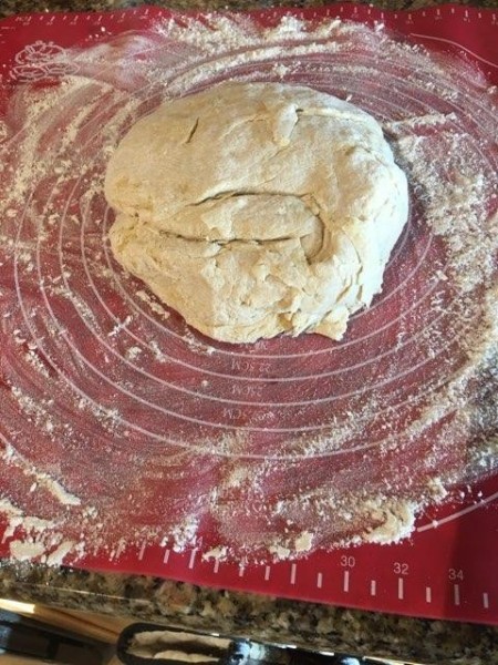 The dough for noodles.