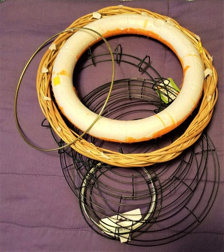 Hanger, Clips, and Rings for Craft Storage - wreath forms and hoops