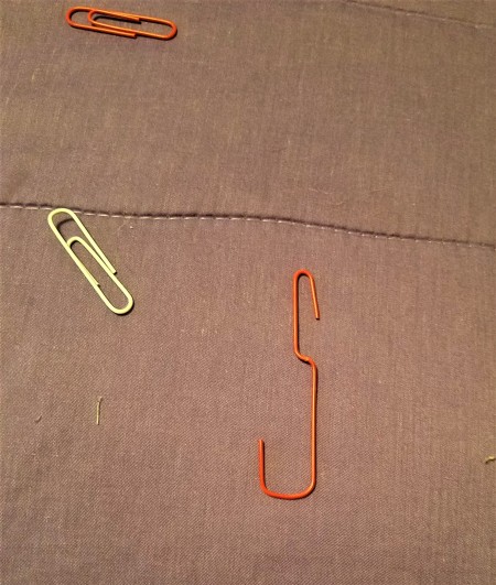 Hanger, Clips, and Rings for Craft Storage - expanded end of paper clip