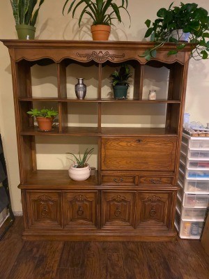 A wooden cabinet.