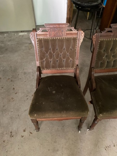 Two antique chairs.
