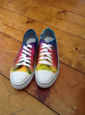 Five Step Tie Dye Sneakers - finished sneakers