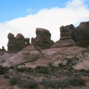 A rock formation at Lake Powell, AZ.