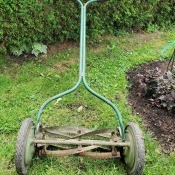 A Eureka Special push lawn mower