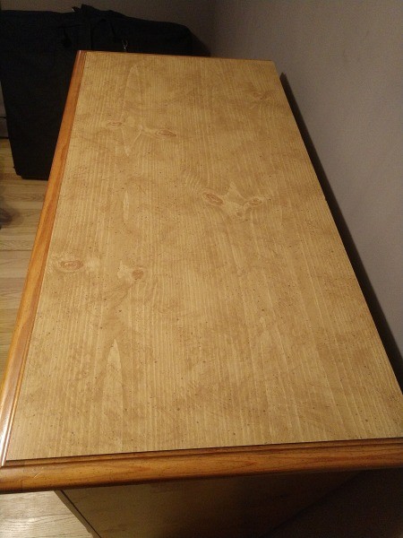 The top of a Bassett dresser.